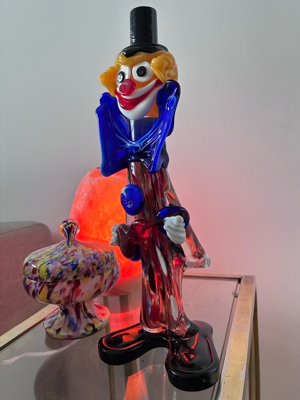 MCM Murano 12.25” Tall Italian Art Glass Clown Figurine - Picture 3 of 8